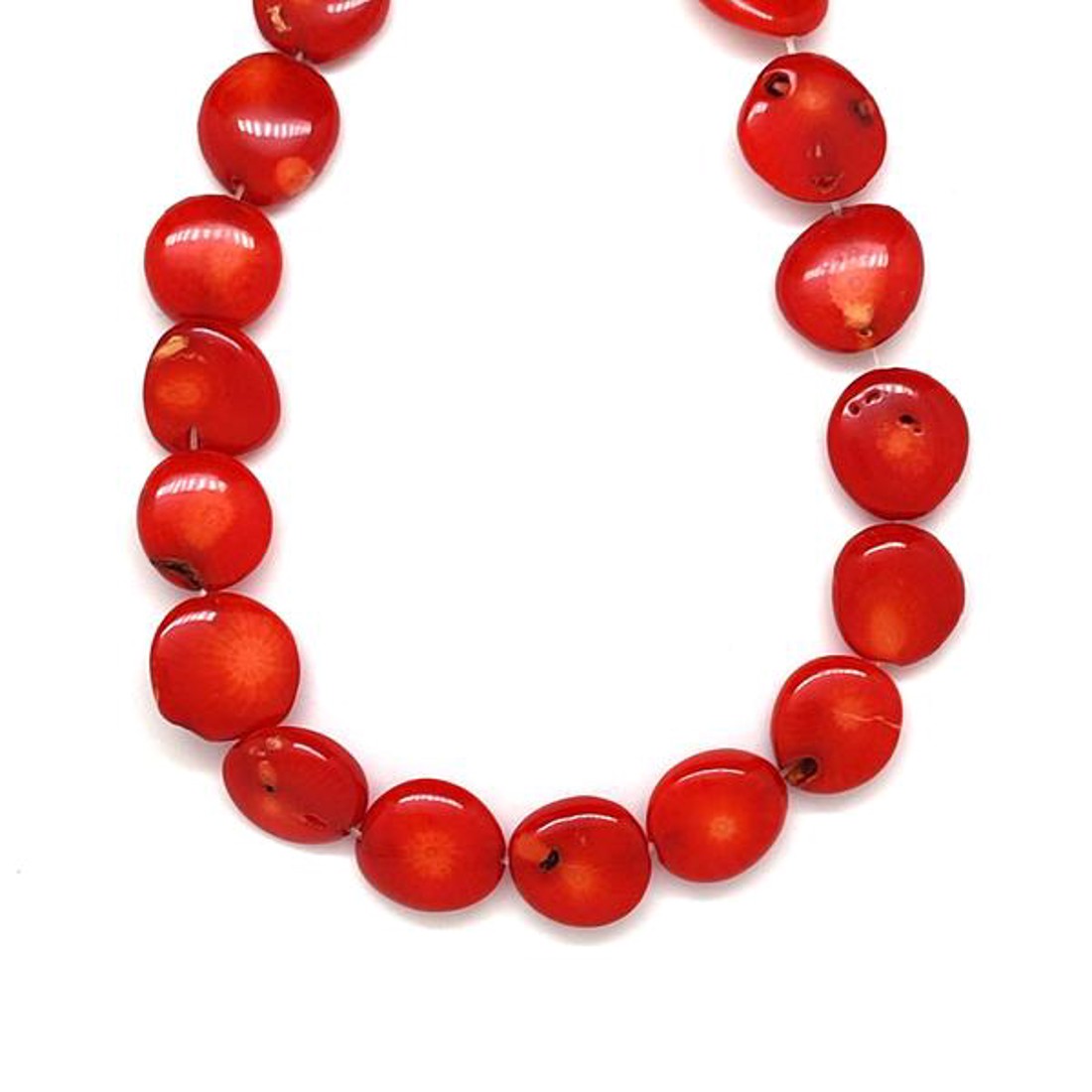 Korall pebble piros 2 10-11x12-14mm ékszerkészítő alapanyag (füzér) - kellékek & szerszámok - ásvány alapanyag - ásványfüzér - Meska.hu