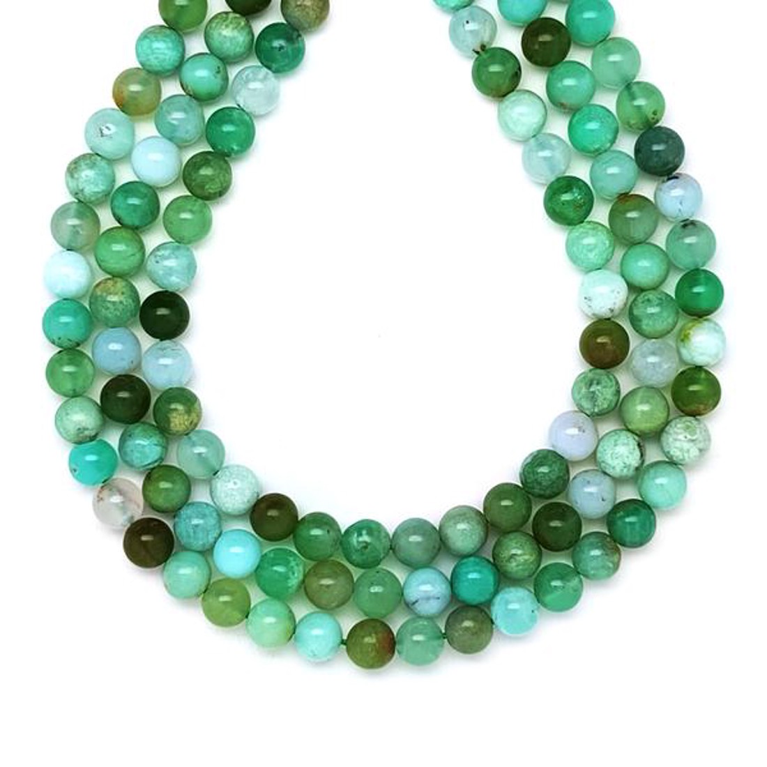 Krizopráz golyó A 5-6mm  ékszerkészítő alapanyag (füzér) - kellékek & szerszámok - ásvány alapanyag - ásványfüzér - Meska.hu