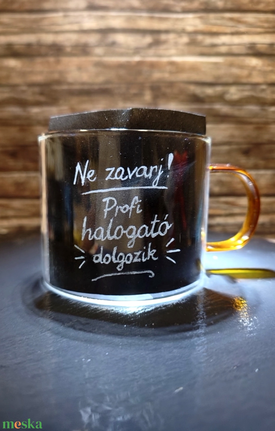 Üveg bögre  - otthon & életmód - konyhafelszerelés, tálalás - tálalás - teás- és kávés pohár, készlet - Meska.hu