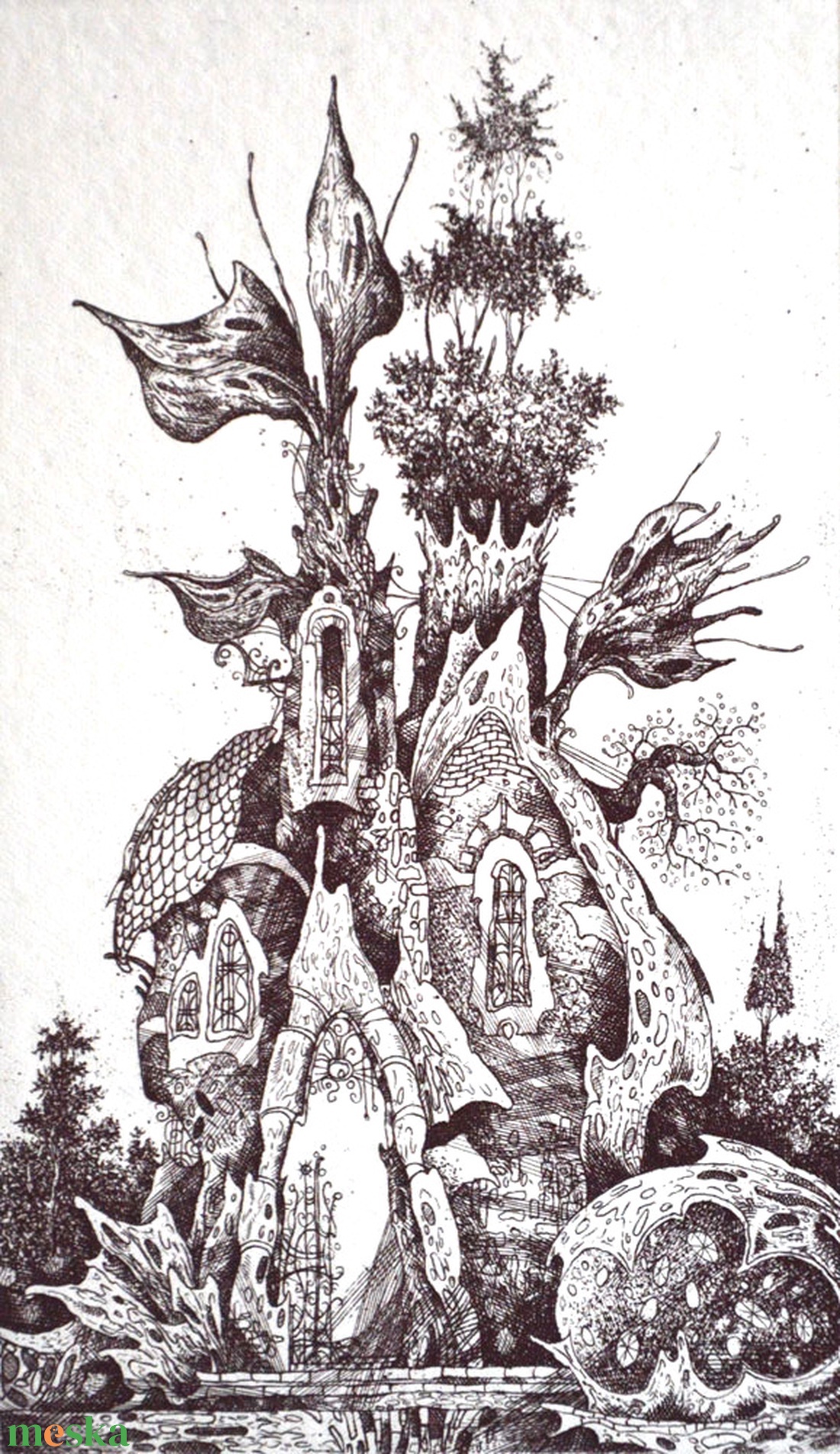Borostyán-völgy házai 2. - művészet - grafika & illusztráció - művészi nyomat - Meska.hu Borostyán-völgy házai 2. - művészet - grafika & illusztráció - művészi nyomat - Meska.hu