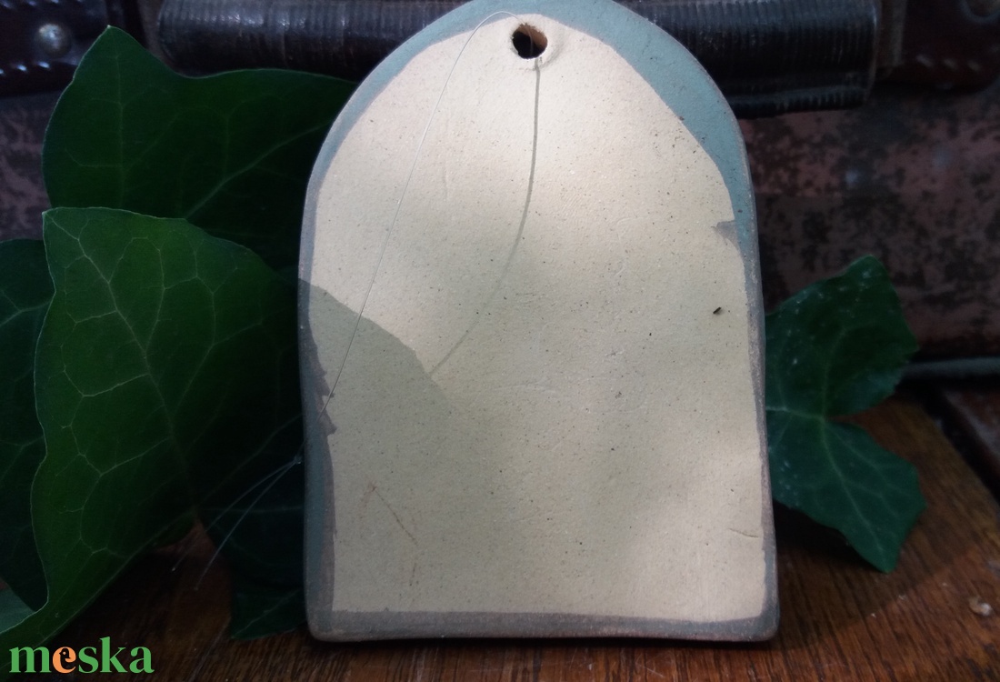 Fagyálló kerámia ablak a tündérfádra - zöld, kisebb -  - Meska.hu