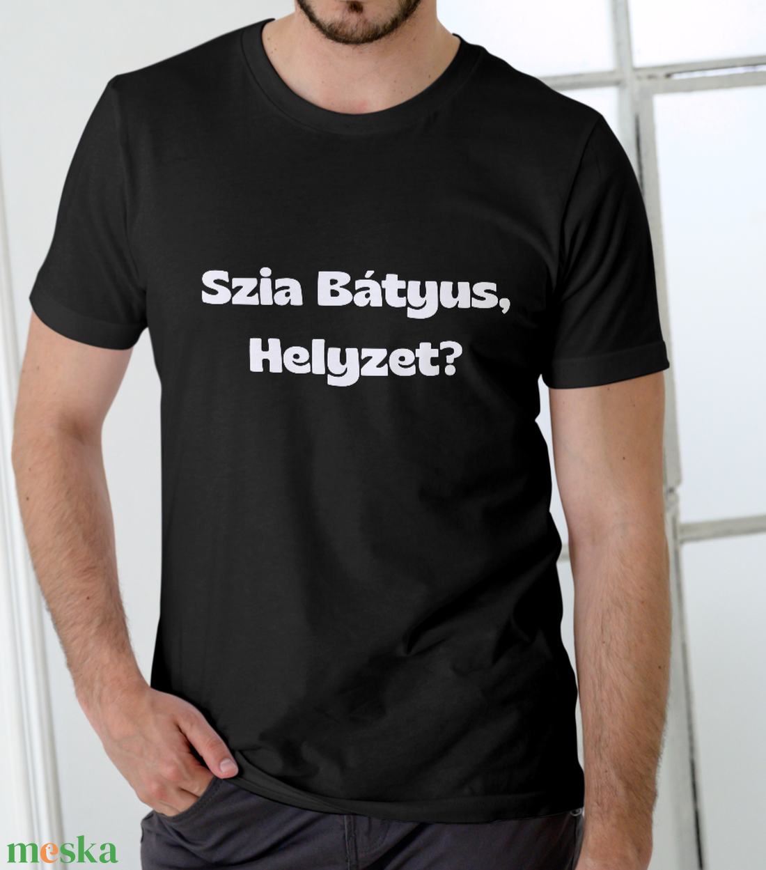 Szia Bátyus, helyzet yakari póló férfi - ruha & divat - férfi ruha - póló - Meska.hu