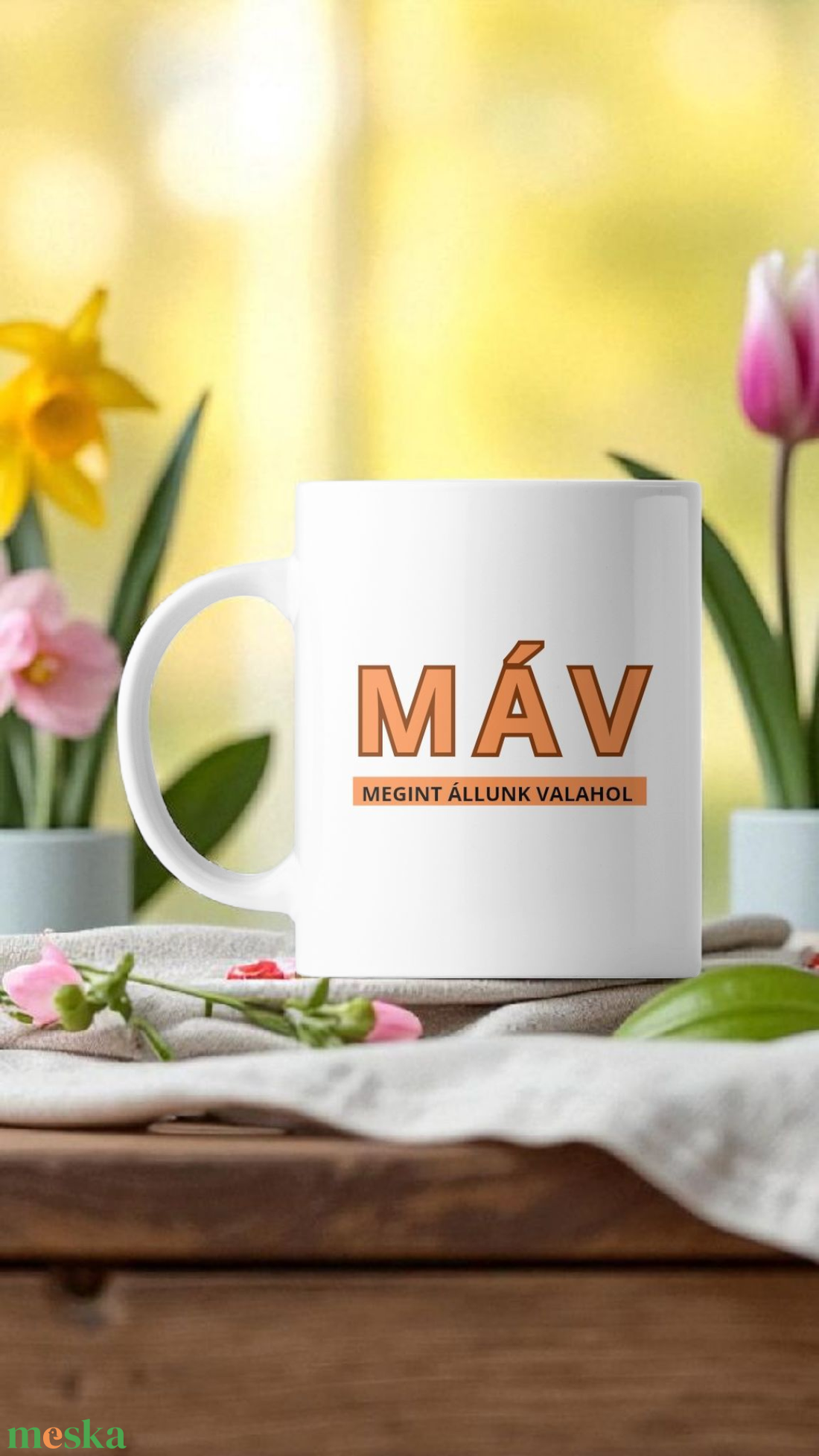 Máv megint állunk valahol bögre - otthon & életmód - konyhafelszerelés, tálalás - tálalás - bögre & csésze - Meska.hu