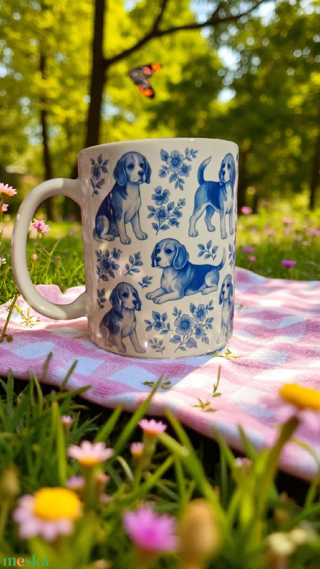 Beagle kutyás bögre blue toile - otthon & életmód - konyhafelszerelés, tálalás - tálalás - bögre & csésze - Meska.hu Beagle kutyás bögre blue toile - otthon & életmód - konyhafelszerelés, tálalás - tálalás - bögre & csésze - Meska.hu