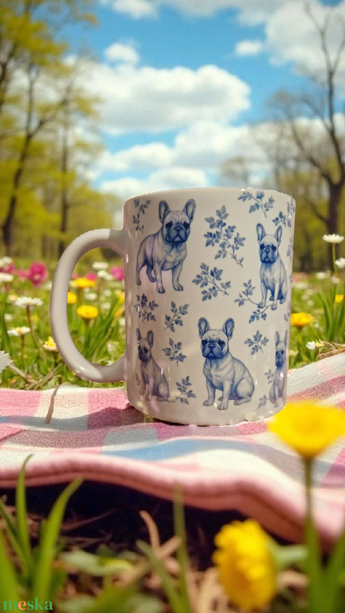 Buldog kutyás bögre blue toile - otthon & életmód - konyhafelszerelés, tálalás - tálalás - bögre & csésze - Meska.hu Buldog kutyás bögre blue toile - otthon & életmód - konyhafelszerelés, tálalás - tálalás - bögre & csésze - Meska.hu