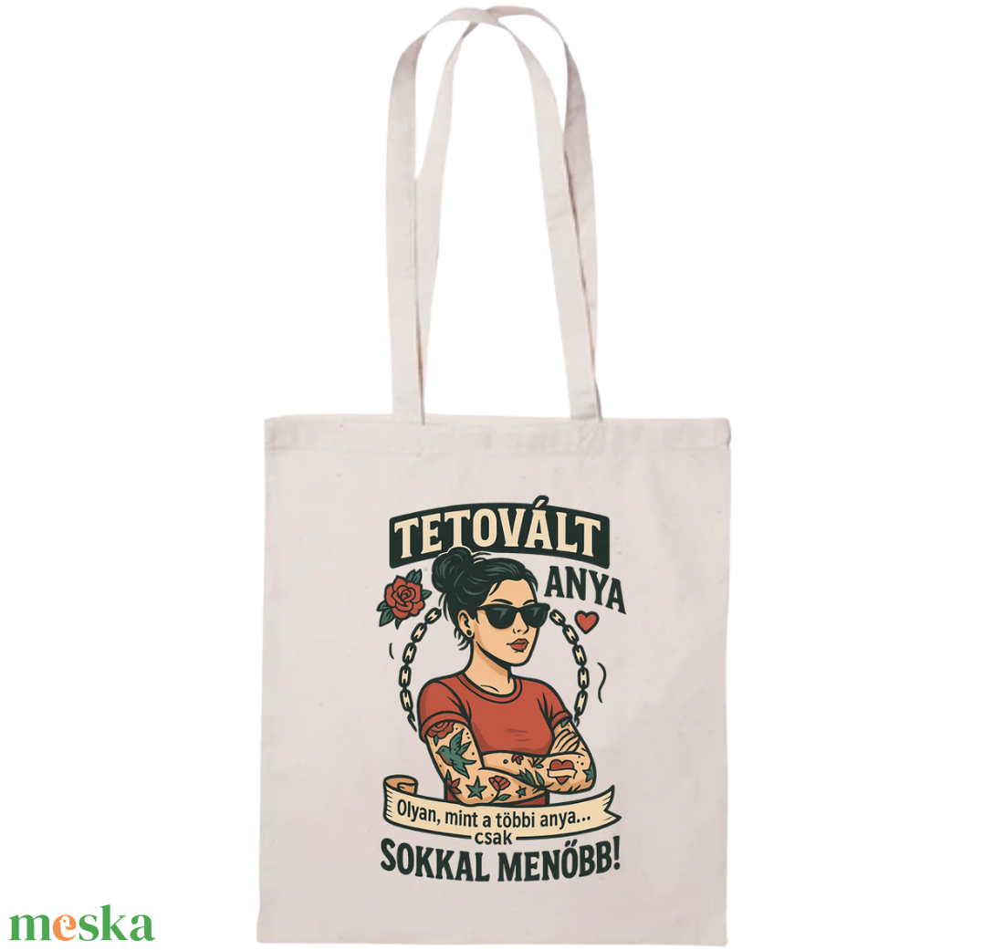 Tetovált anya vicces vászontáska - táska & tok - bevásárlás & shopper táska - shopper, textiltáska, szatyor - Meska.hu Tetovált anya vicces vászontáska - táska & tok - bevásárlás & shopper táska - shopper, textiltáska, szatyor - Meska.hu