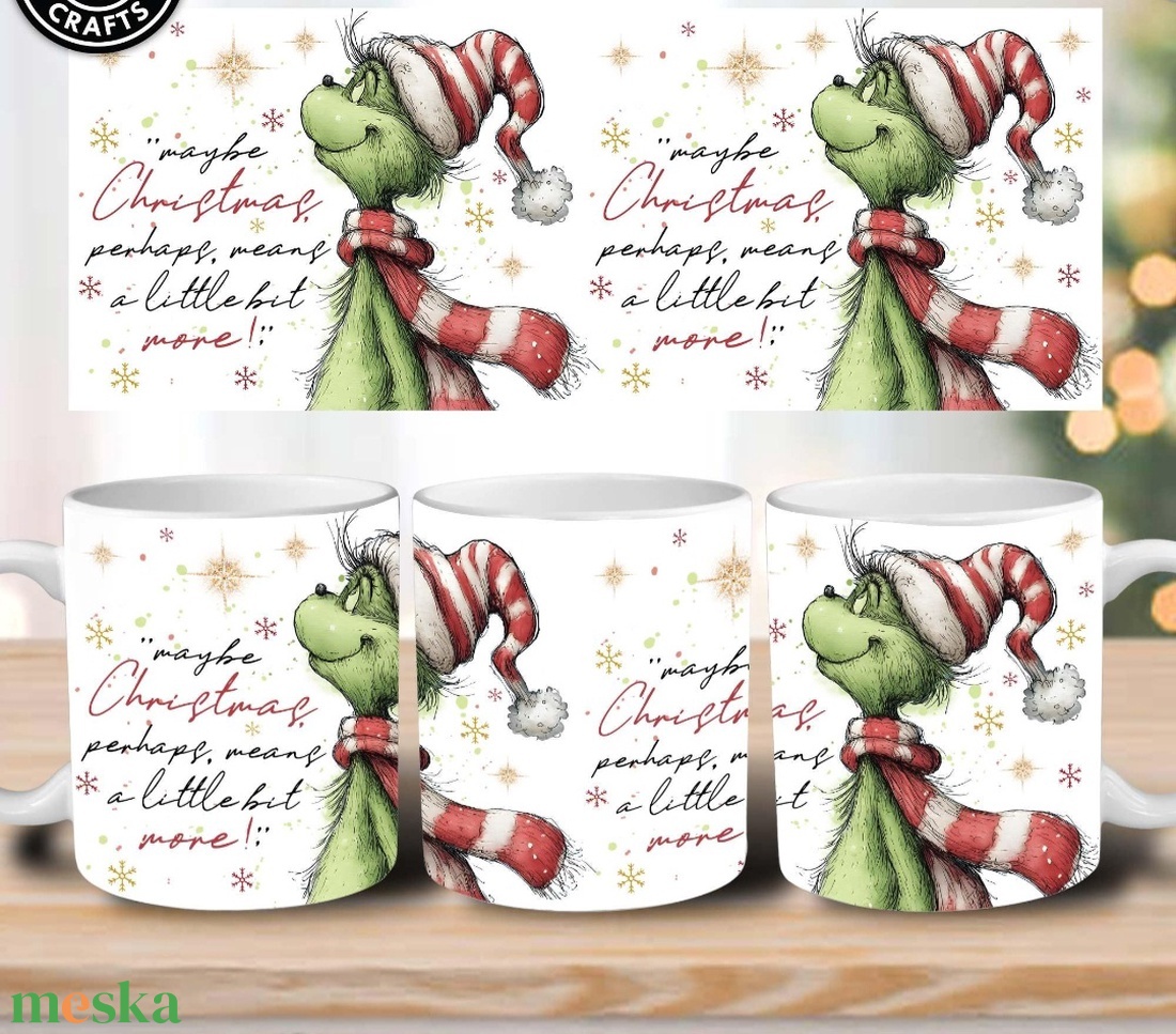 Grinch bögre - otthon & életmód - konyhafelszerelés, tálalás - tálalás - bögre & csésze - Meska.hu