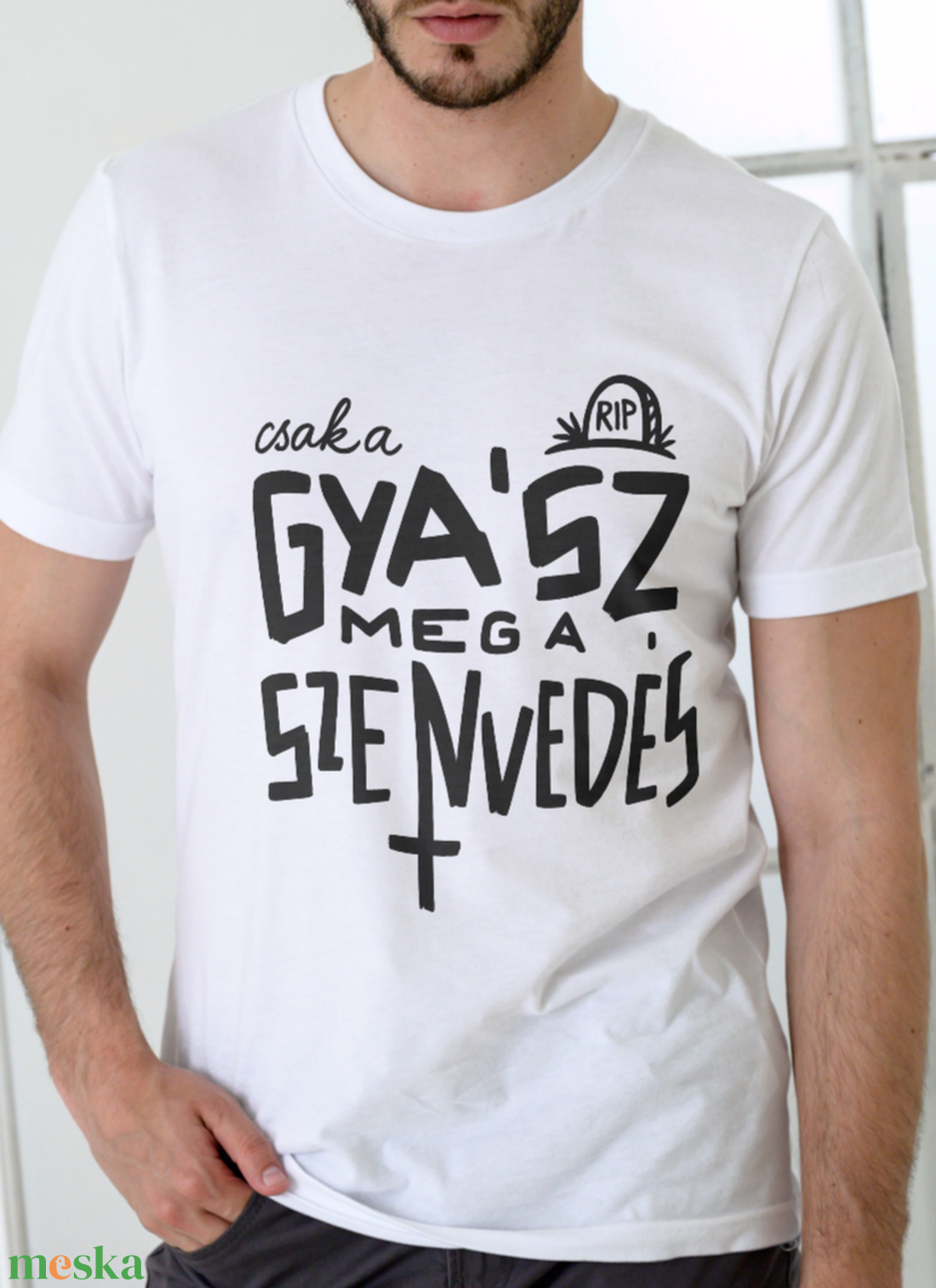 Gyász meg a szenvedés férfi póló - ruha & divat - férfi ruha - póló - Meska.hu