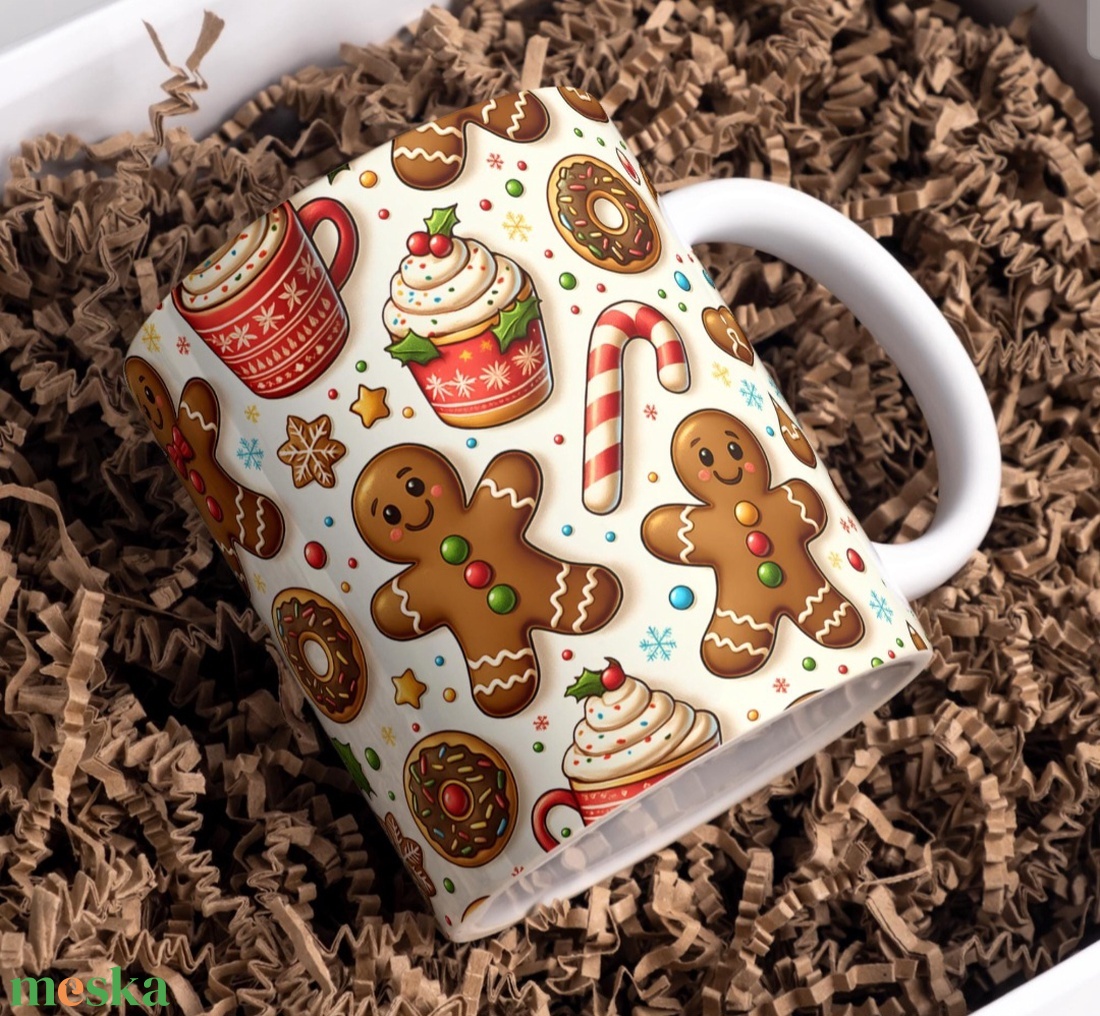 Mézeskalács mintás bögre - otthon & életmód - konyhafelszerelés, tálalás - tálalás - bögre & csésze - Meska.hu