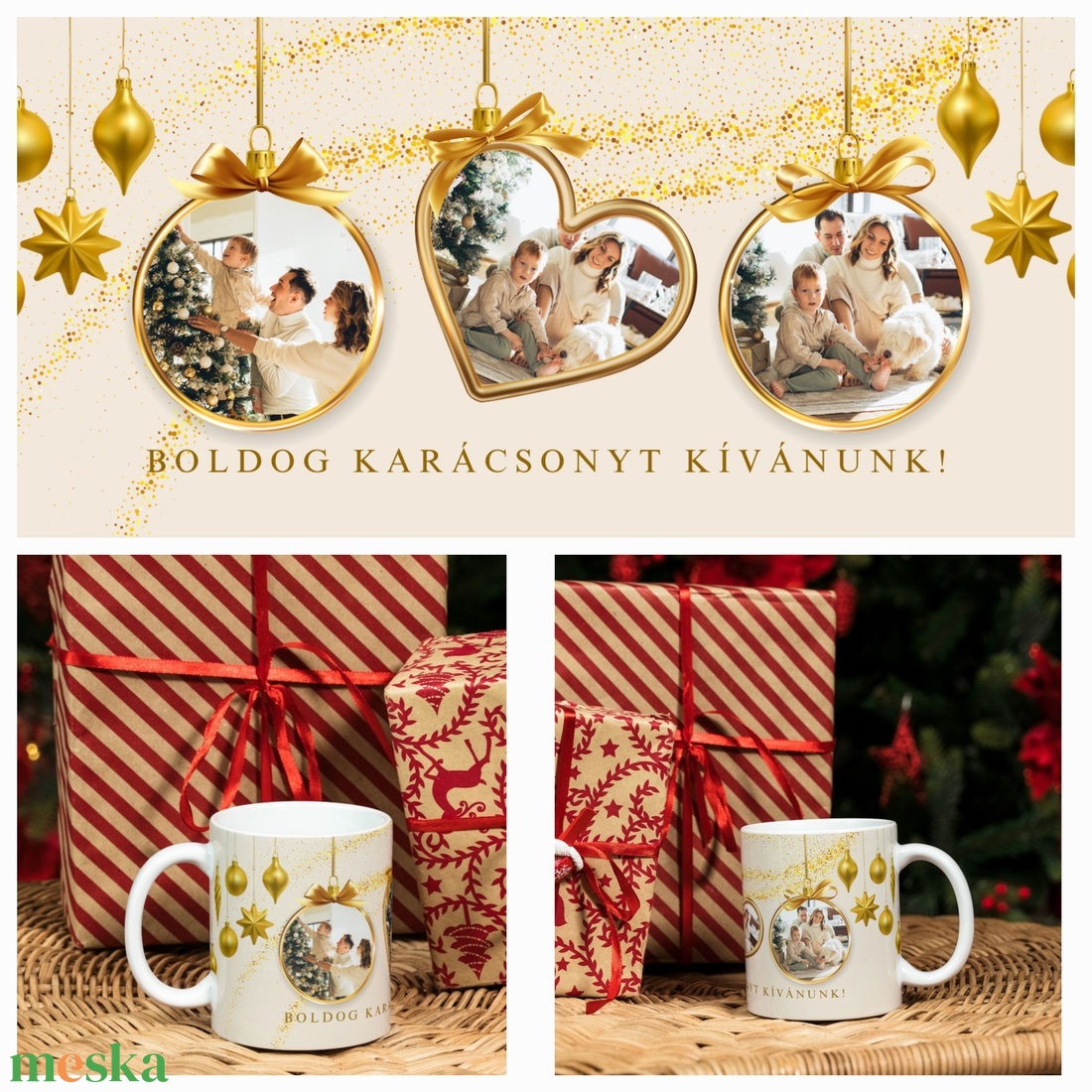 Egyedi képes karácsonyi bögre - otthon & életmód - konyhafelszerelés, tálalás - tálalás - bögre & csésze - Meska.hu