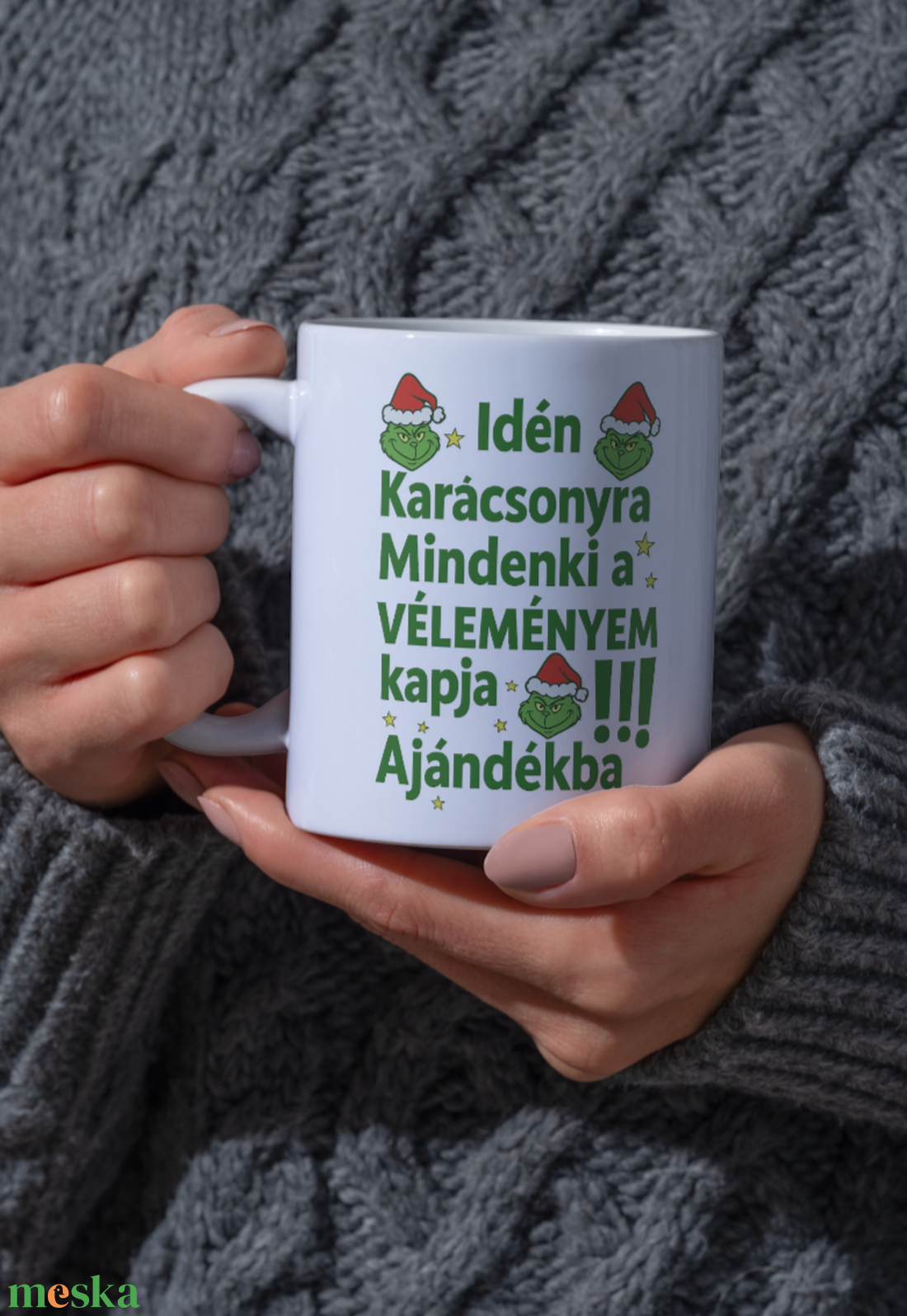 Vicces grinch bögre - otthon & életmód - konyhafelszerelés, tálalás - tálalás - bögre & csésze - Meska.hu