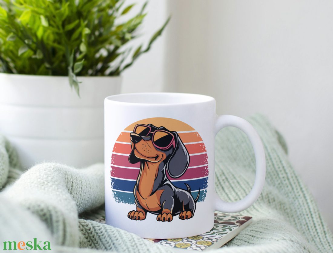 Tacskós bögre - otthon & életmód - konyhafelszerelés, tálalás - tálalás - bögre & csésze - Meska.hu