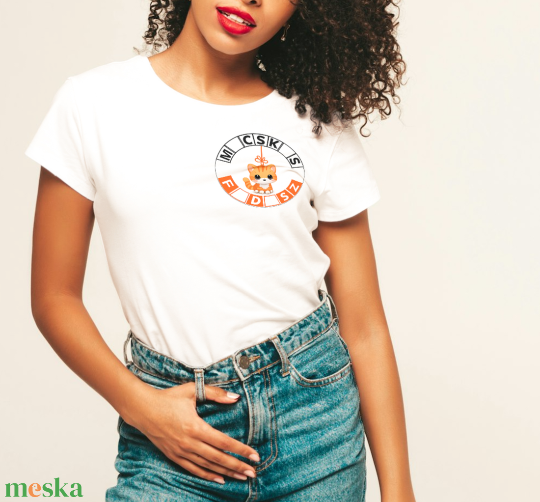 Macskás fadísz póló női - ruha & divat - női ruha - póló, felső - Meska.hu