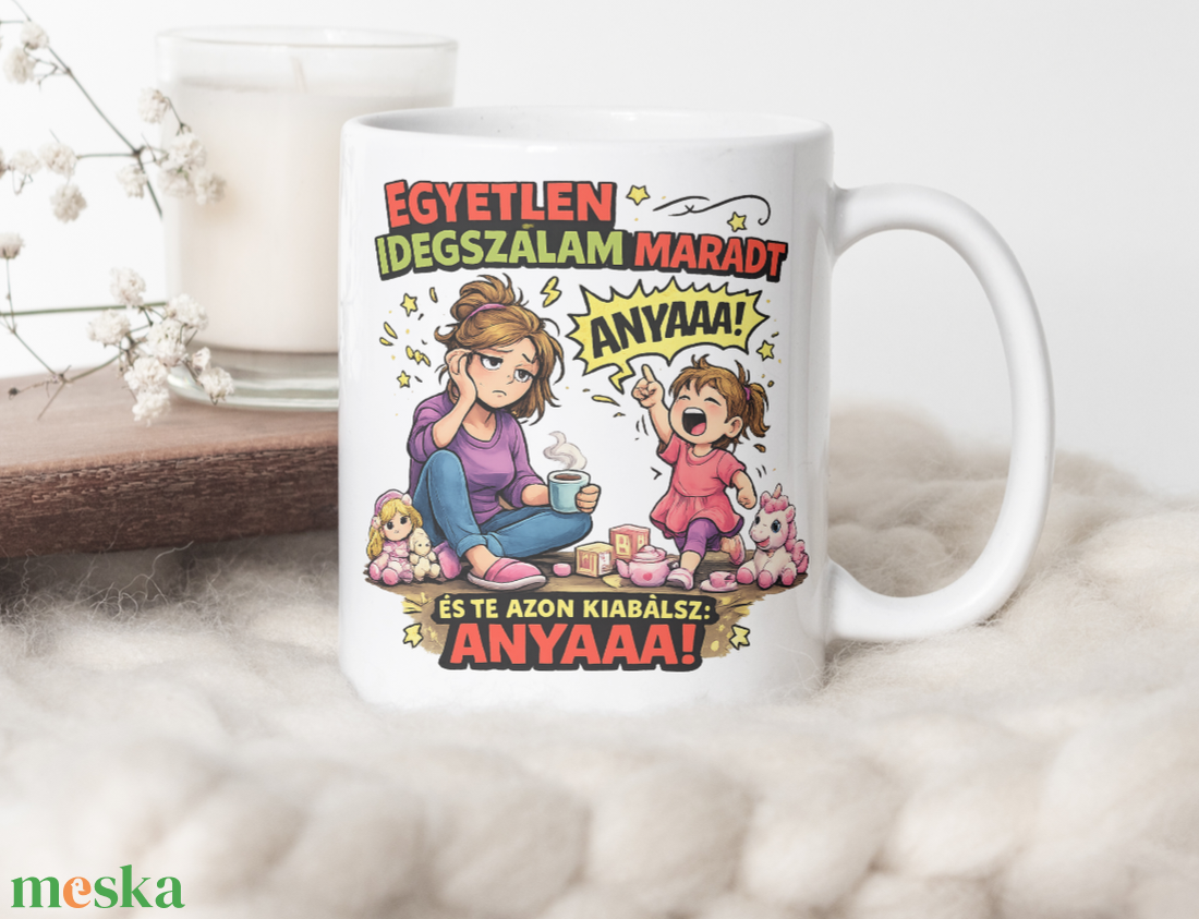 Egyetlen idegszálam bögre (kislány) - otthon & életmód - konyhafelszerelés, tálalás - tálalás - bögre & csésze - Meska.hu