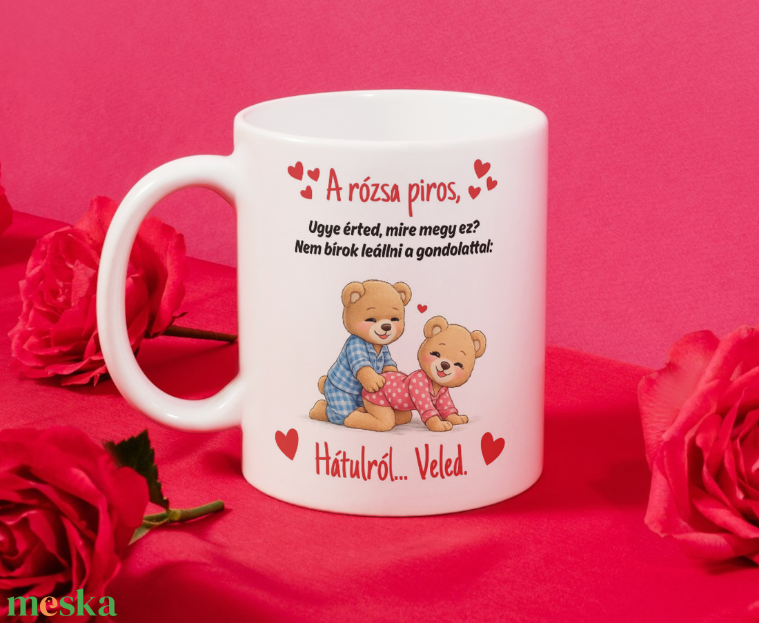 Valentin-napi vicces / cuki páros bögre � ajándék pároknak, szerelmeseknek - otthon & életmód - konyhafelszerelés, tálalás - tálalás - bögre & csésze - Meska.hu