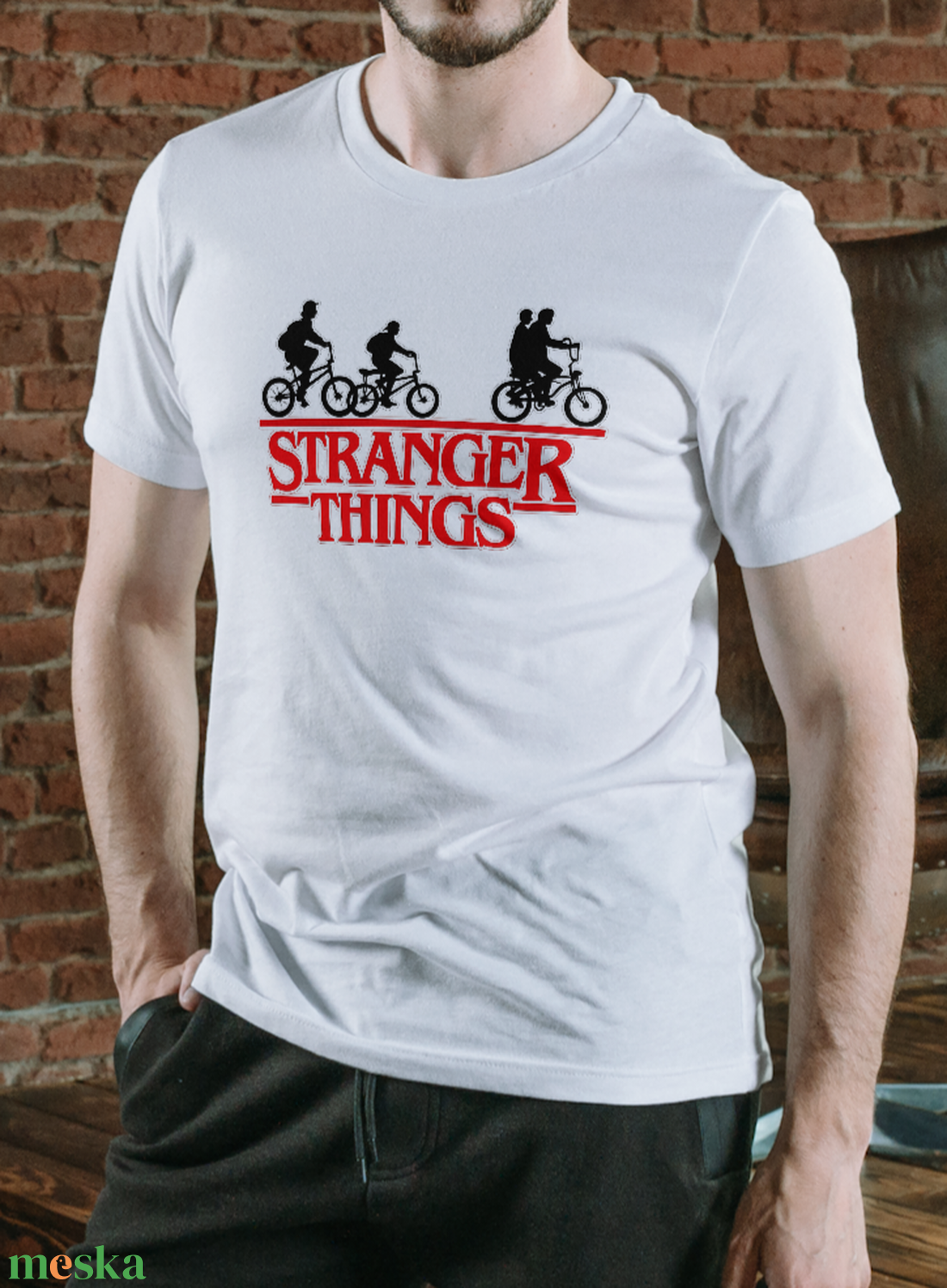 Stranger things férfi póló - ruha & divat - férfi ruha - póló - Meska.hu