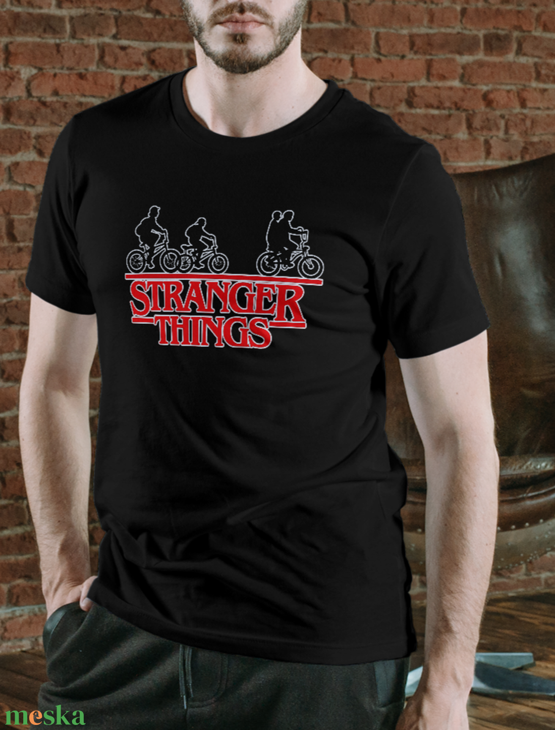 Stranger things férfi póló - ruha & divat - férfi ruha - póló - Meska.hu