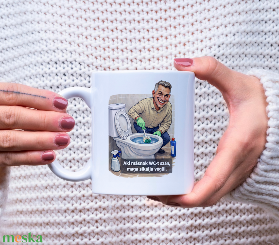 Wc pucoló mintás bögre - otthon & életmód - konyhafelszerelés, tálalás - tálalás - bögre & csésze - Meska.hu