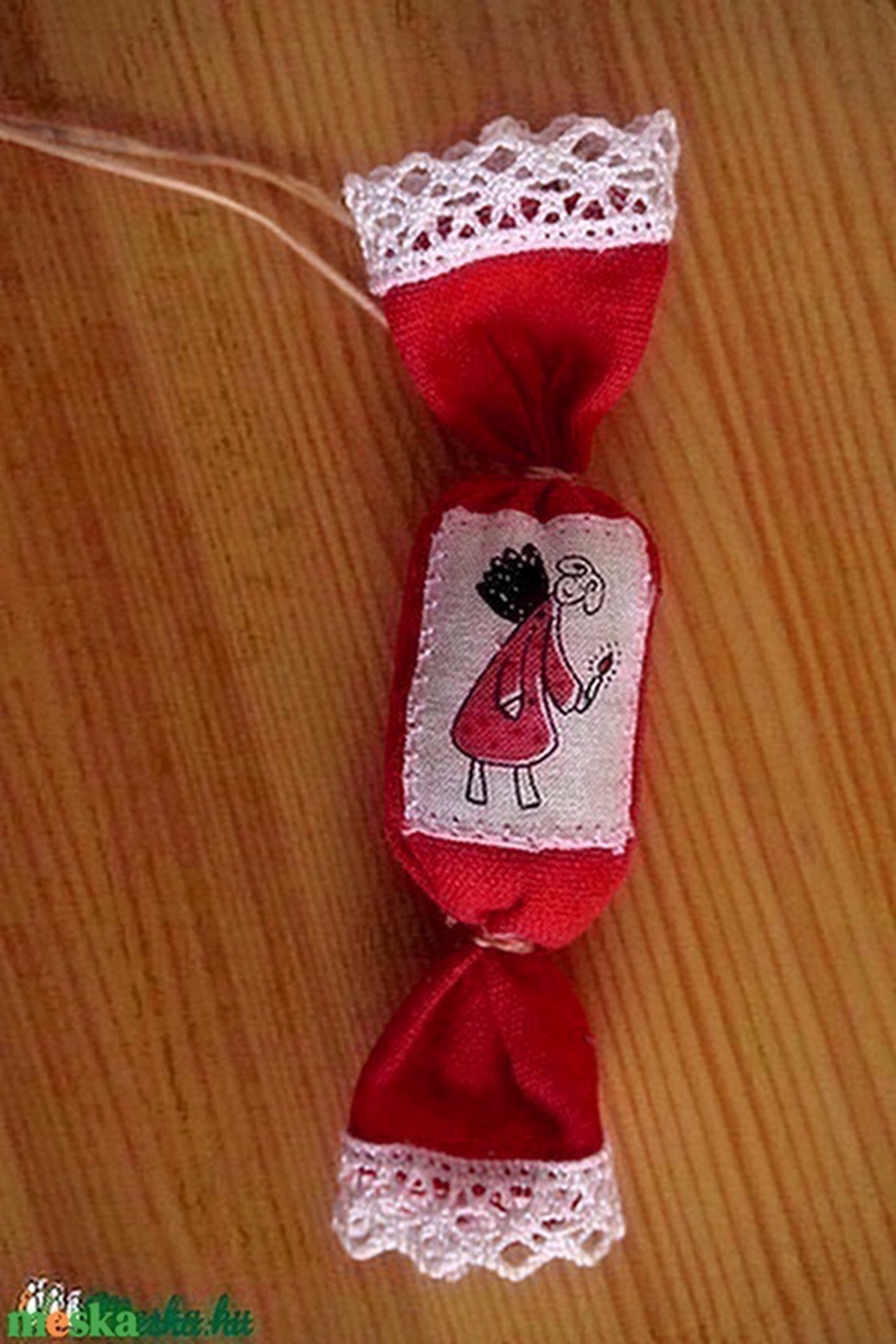 Fahéj illatú angyalkás szaloncukor  - karácsony - karácsonyi lakásdekoráció - karácsonyfadíszek - Meska.hu