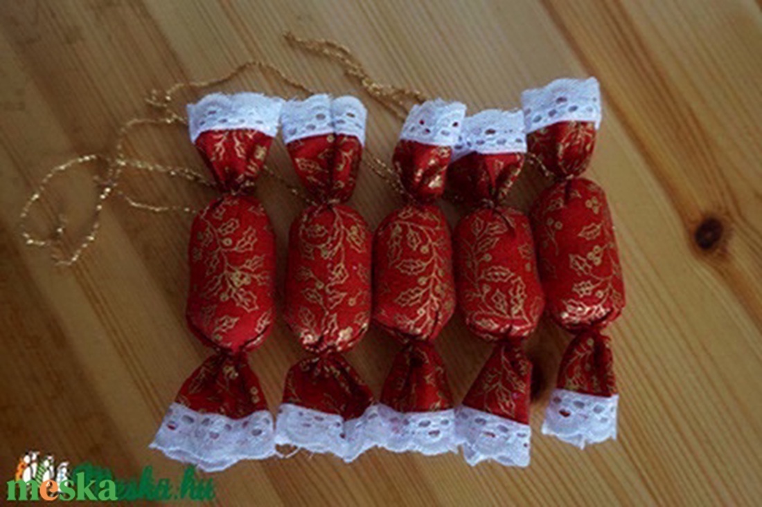 Szaloncukor  - karácsony - karácsonyi lakásdekoráció - karácsonyfadíszek - Meska.hu