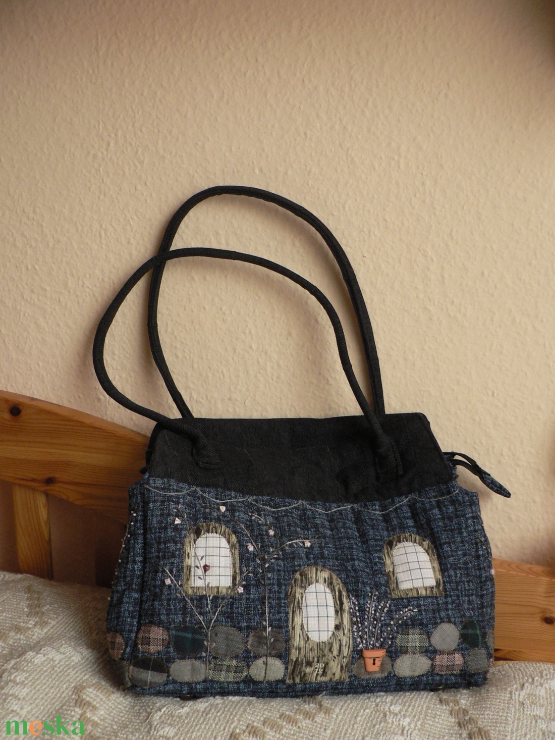 Táska házikós  /Megrendelésre/ - táska & tok - kézitáska & válltáska - kézitáska - Meska.hu