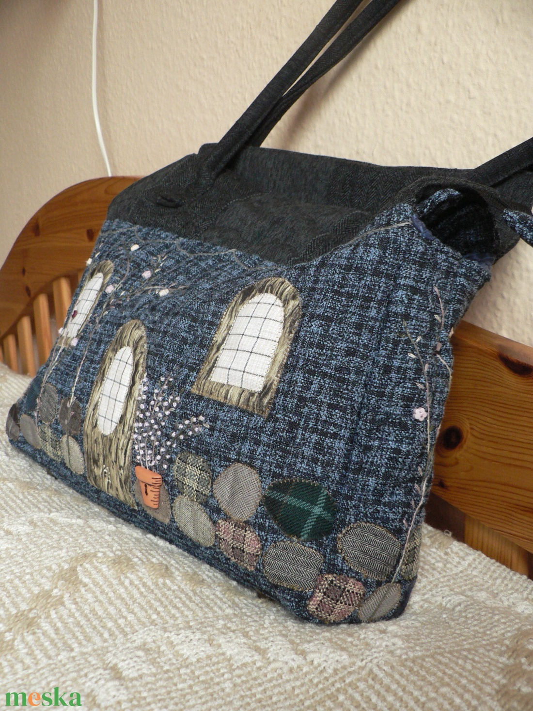 Táska házikós  /Megrendelésre/ - táska & tok - kézitáska & válltáska - kézitáska - Meska.hu