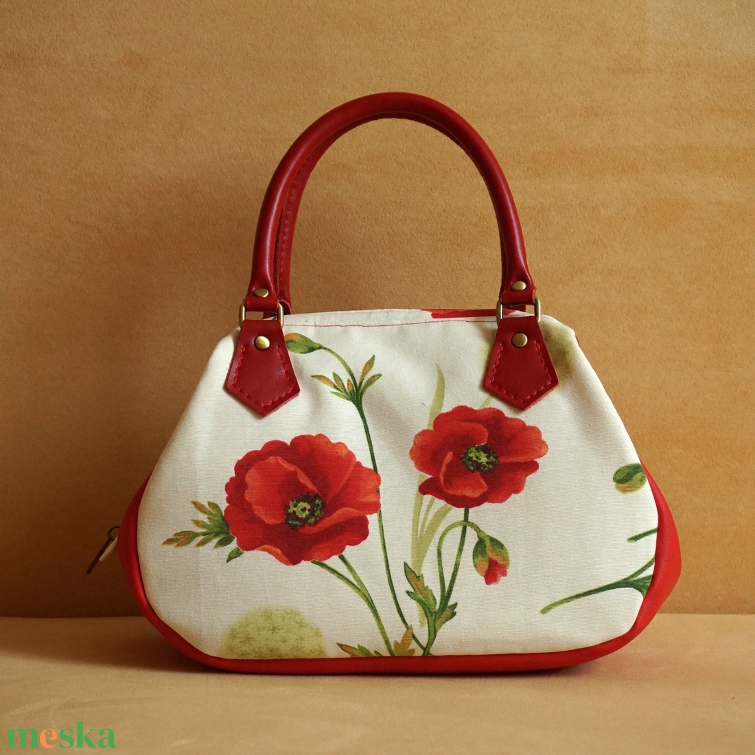 Pipacsos  nőcis táska - táska & tok - kézitáska & válltáska - kézitáska - Meska.hu