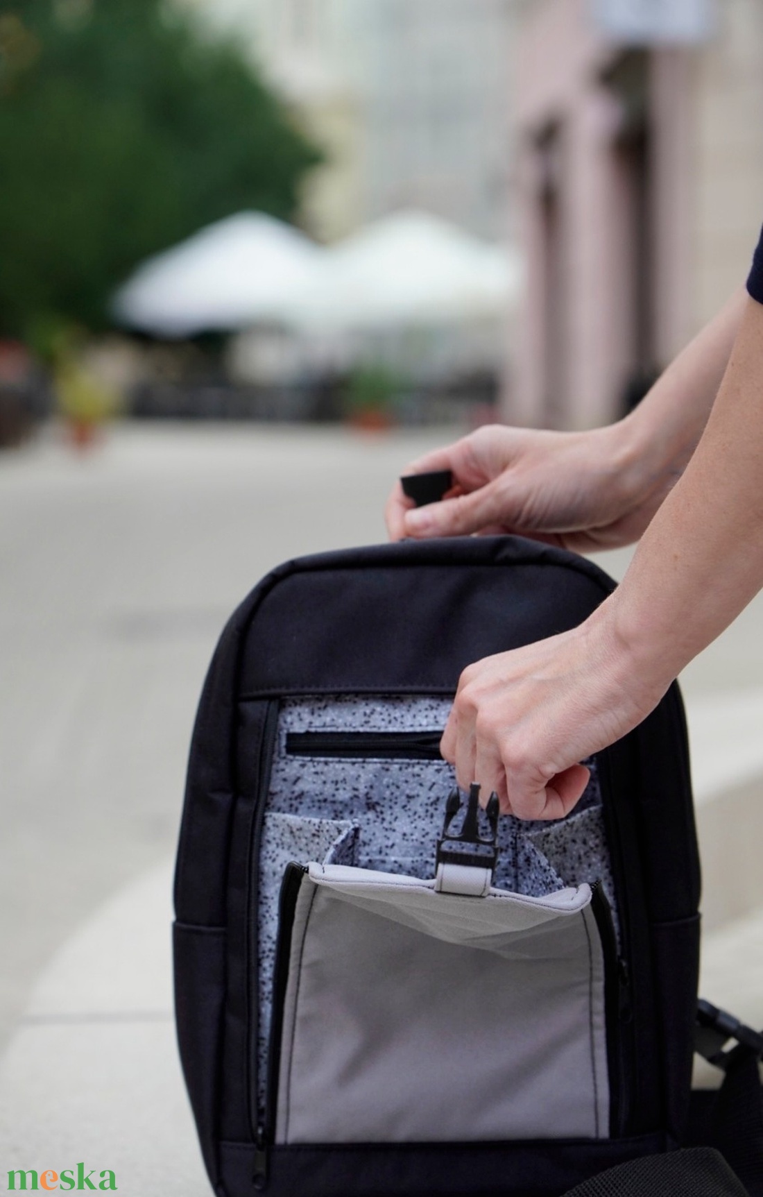 Oldal hátizsák férfiaknak - táska & tok - hátizsák - kishátizsák - Meska.hu