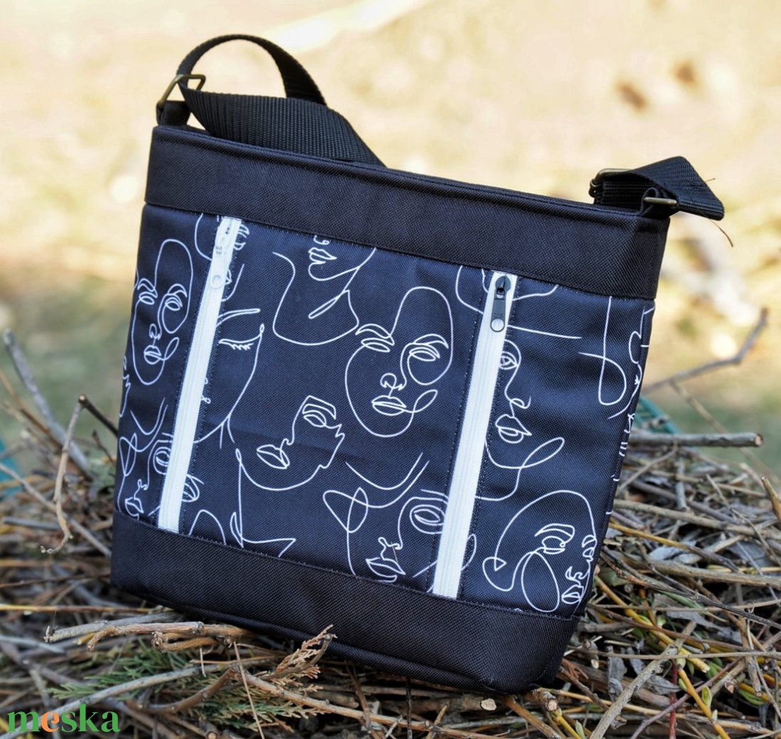 Modern arc mintás válltáska - táska & tok - kézitáska & válltáska - vállon átvethető táska - Meska.hu