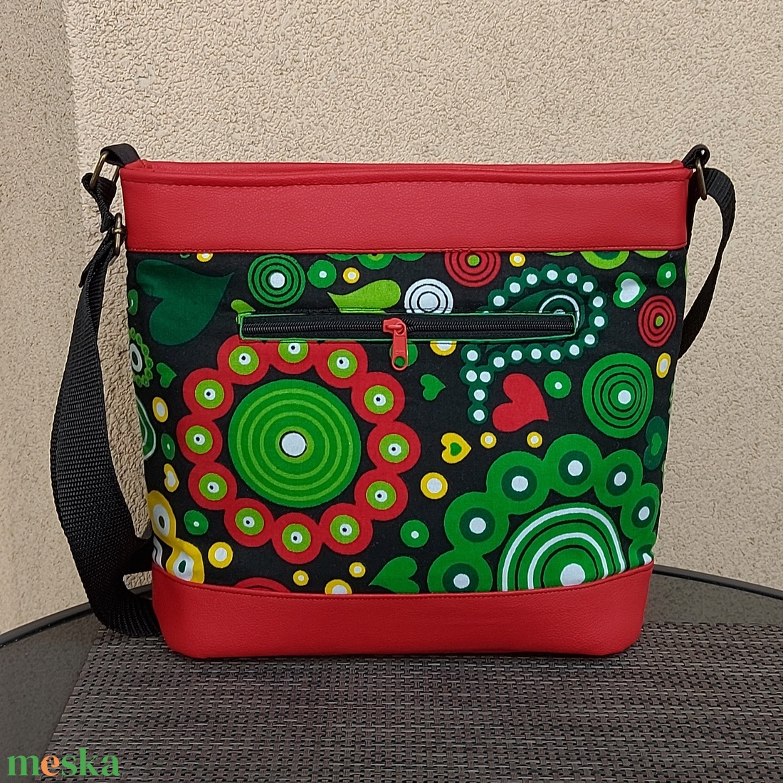  Afrikai mintás válltáska - táska & tok - kézitáska & válltáska - vállon átvethető táska - Meska.hu
