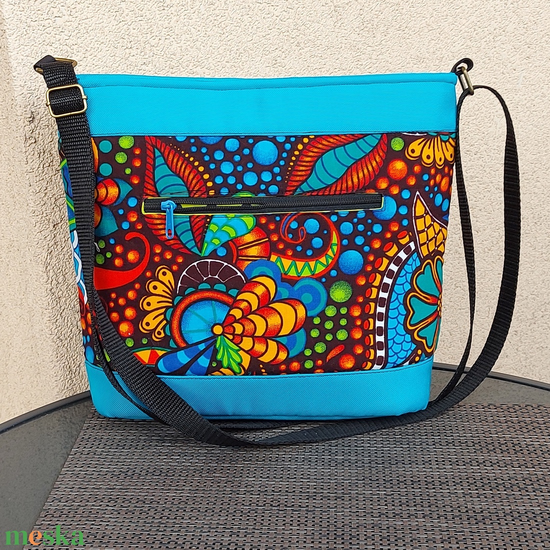  Afrikai mintás válltáska - táska & tok - kézitáska & válltáska - vállon átvethető táska - Meska.hu