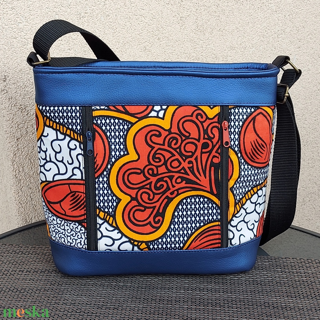  Afrikai mintás válltáska - táska & tok - kézitáska & válltáska - vállon átvethető táska - Meska.hu