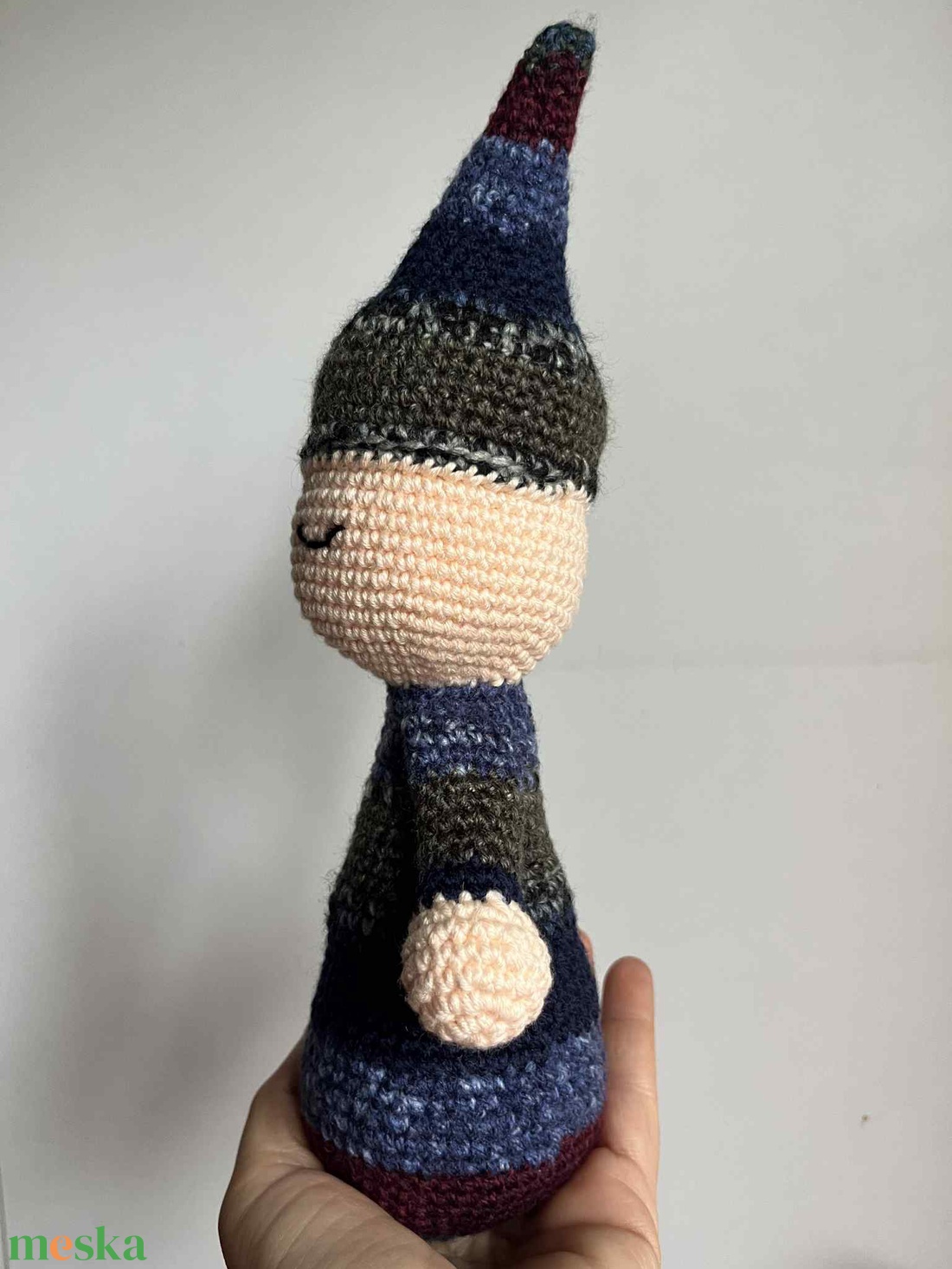 Horgolt szundi manó - baba - mama - baba játékok - szundikendő, alvóka - Meska.hu