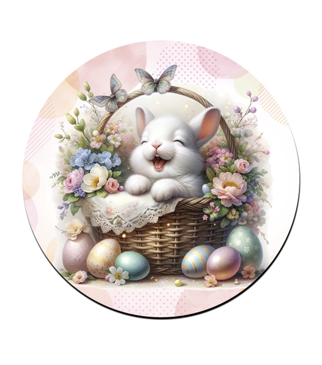 3 db cuki húsvéti nyuszi popsi kör alakú alátét szett (#35) - ünnepi díszek, dekorációk - húsvéti díszek és dekorációk - húsvéti tálalás - Meska.hu