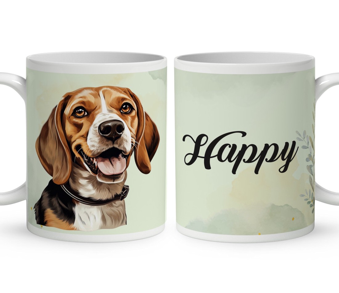 Névvel kérhető - Beagle portré mintás bögre - otthon & életmód - konyhafelszerelés, tálalás - tálalás - bögre & csésze - Meska.hu