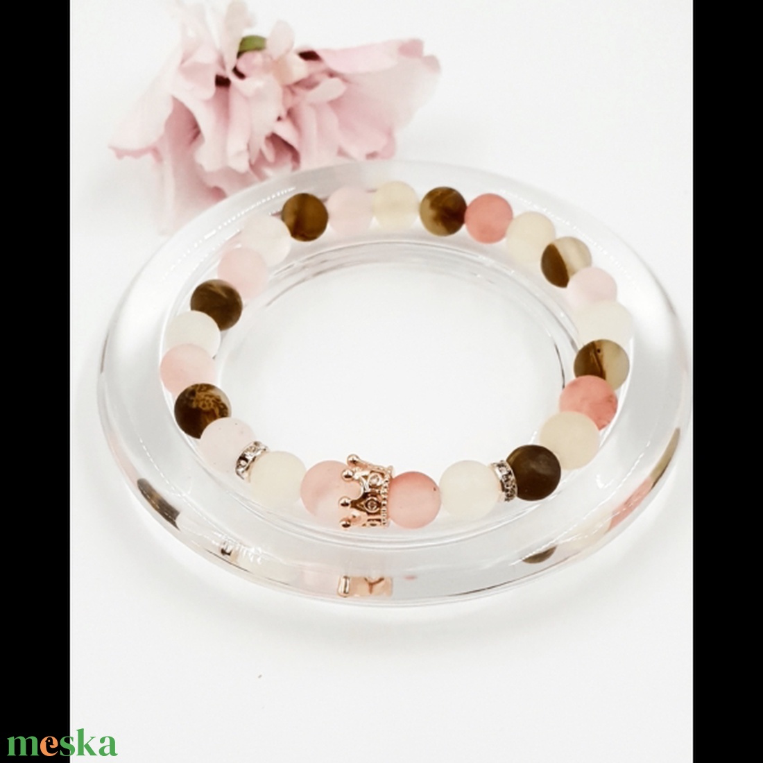 Rosegold korona medálos LUXURY ásványkarkötő - ékszer - karkötő - ásványkarkötő - Meska.hu Rosegold korona medálos LUXURY ásványkarkötő - ékszer - karkötő - ásványkarkötő - Meska.hu