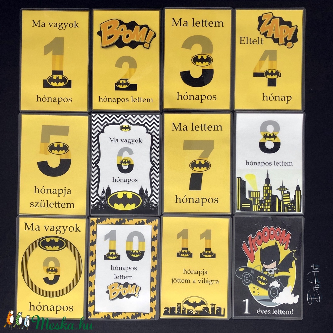 Batman baba mérföldkő kártya - játék & sport - babalátogató ajándékcsomag - Meska.hu