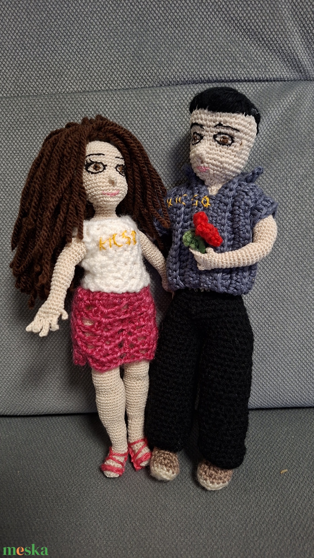 Horgolt pár Berni209707 rendelésére - karácsony - karácsonyi lakásdekoráció - karácsonyfadíszek - Meska.hu