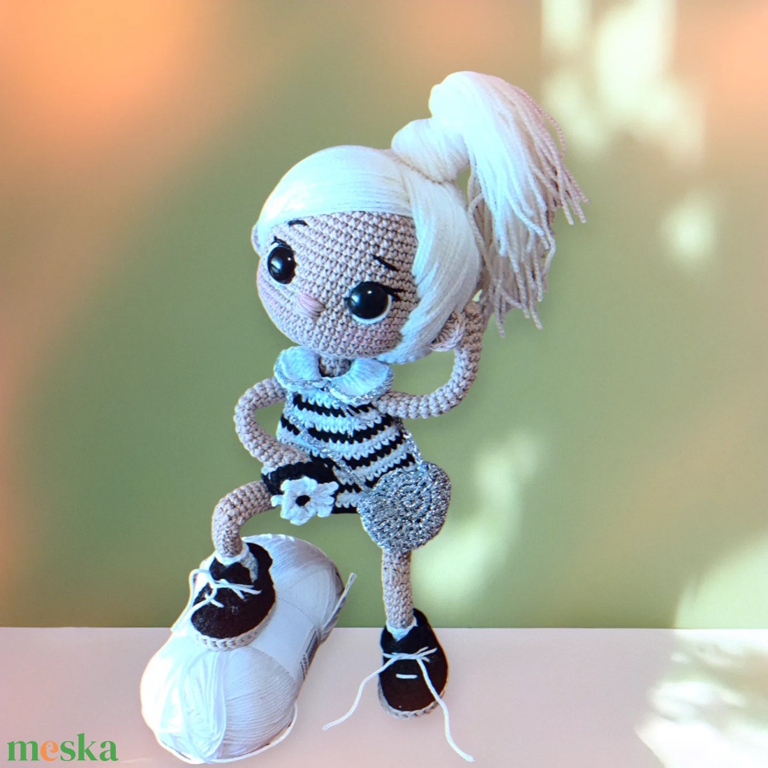 Mimi-duo baba  2 az 1-ben amigurumi, mozgatható vázzal - játék & sport - baba & babaház - baba - Meska.hu