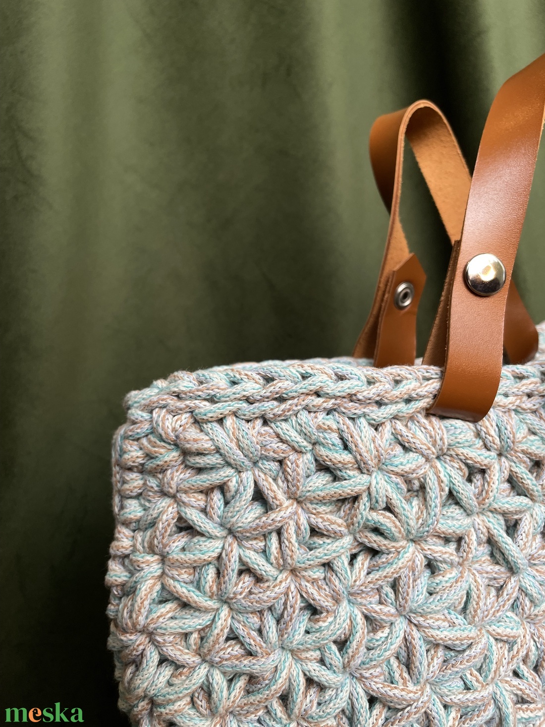 Jázmin mintás shopper táska - táska & tok - kézitáska & válltáska - kézitáska - Meska.hu