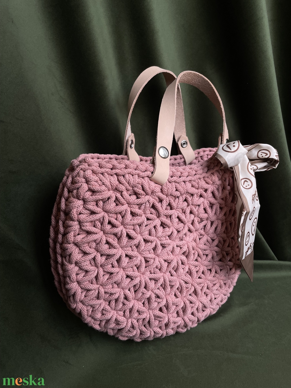 Jázmin mintás shopper táska - táska & tok - kézitáska & válltáska - kézitáska - Meska.hu