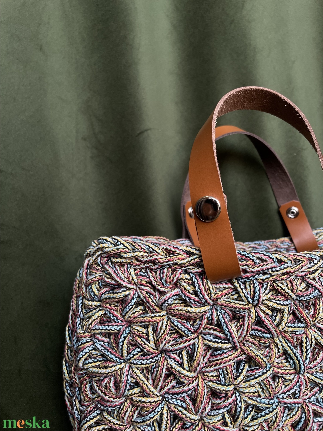 Jázmin mintás shopper táska - táska & tok - kézitáska & válltáska - kézitáska - Meska.hu