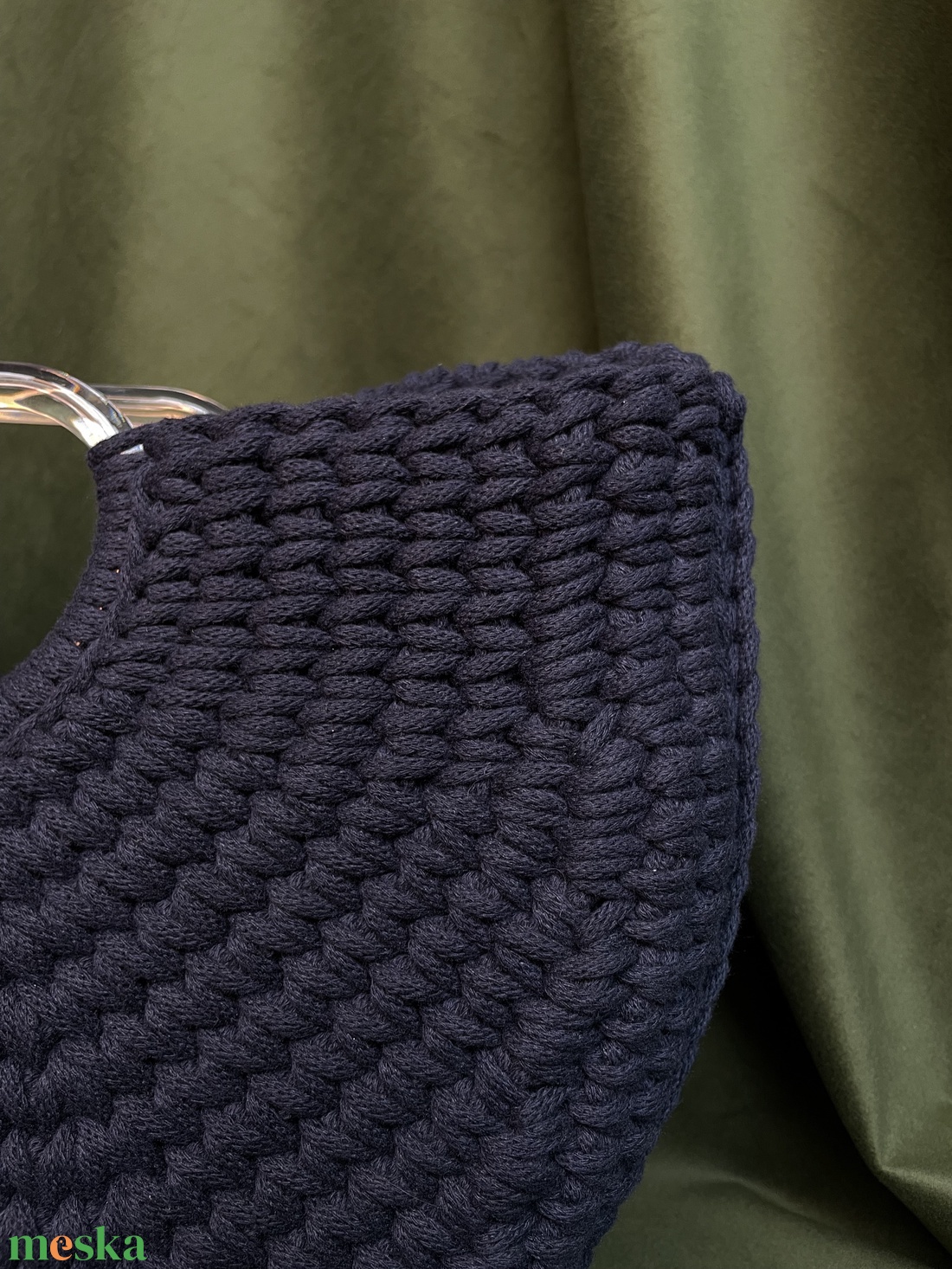 Kék kosártáska - táska & tok - kézitáska & válltáska - kézitáska - Meska.hu