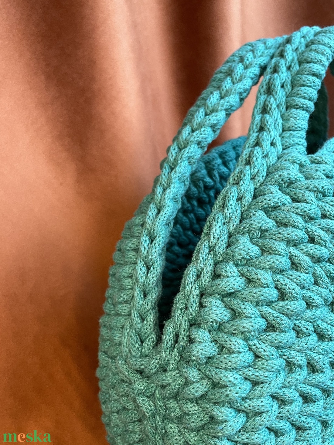 Horgolt macaron kézitáska - táska & tok - kézitáska & válltáska - belső rendező - Meska.hu