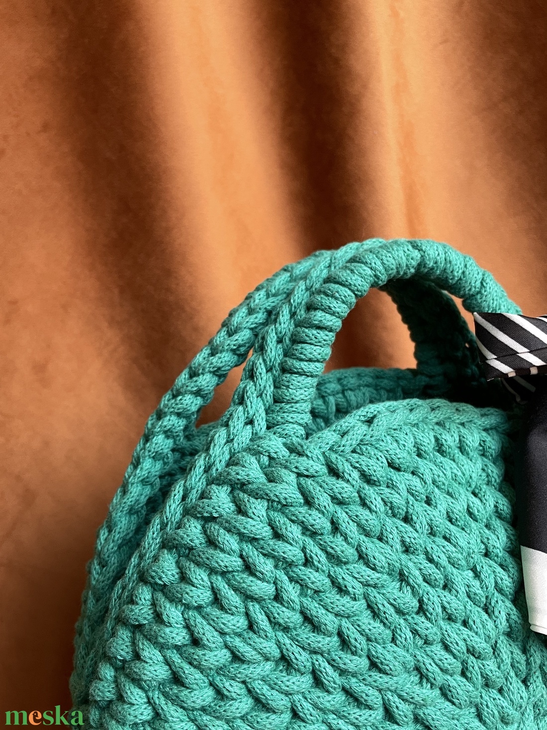 Horgolt macaron kézitáska - táska & tok - kézitáska & válltáska - belső rendező - Meska.hu