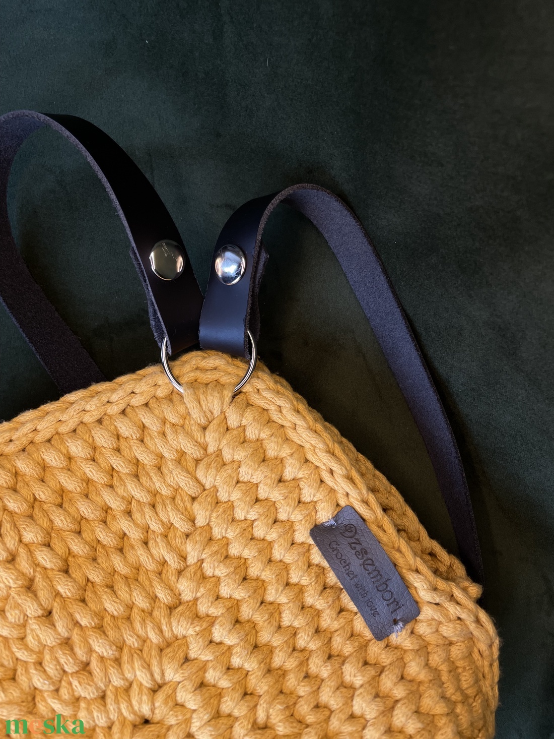 Macaron horgolt hátizsák - táska & tok - kézitáska & válltáska - válltáska - Meska.hu