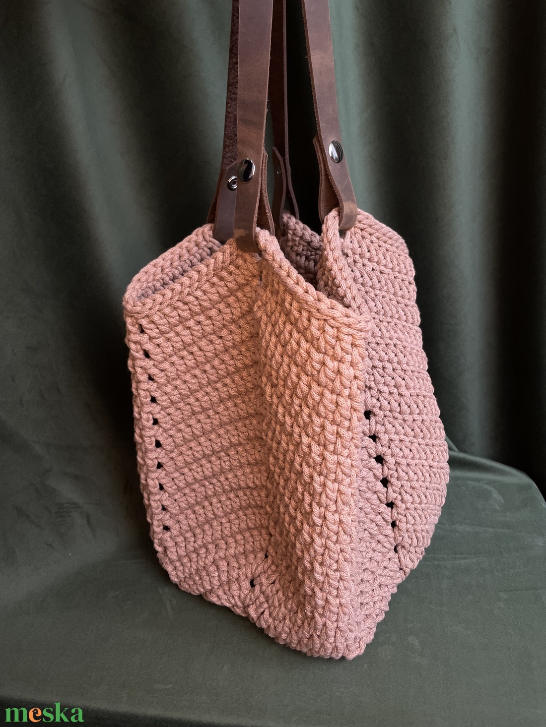 Horgolt shopper válltáska - táska & tok - kézitáska & válltáska - válltáska - Meska.hu