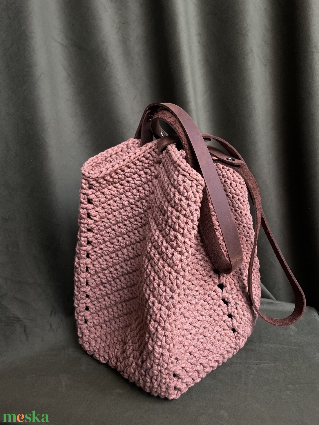 Horgolt shopper válltáska - táska & tok - kézitáska & válltáska - válltáska - Meska.hu