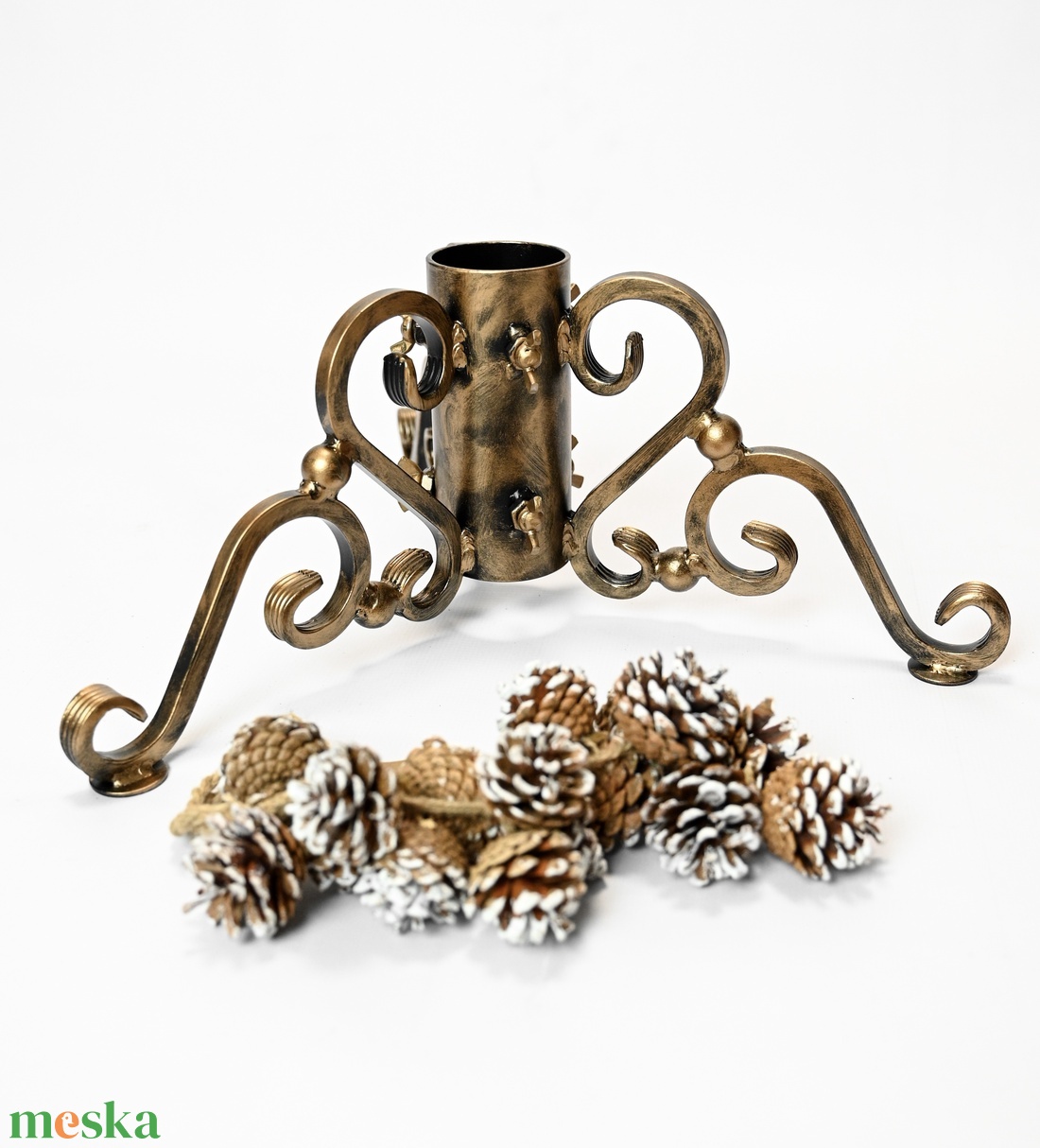 Karácsonyfa talp - arany - karácsony - karácsonyi lakásdekoráció - karácsonyfadíszek - Meska.hu