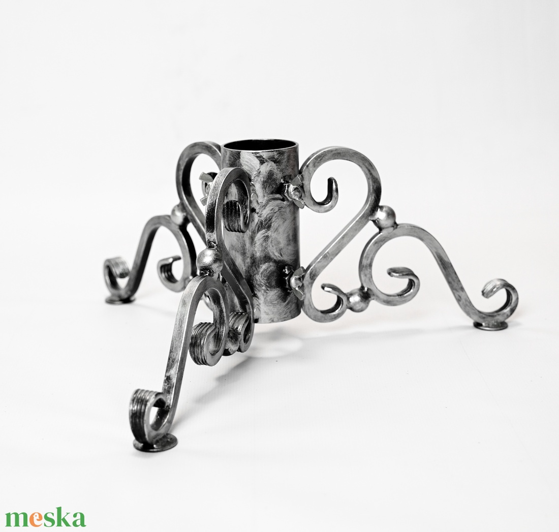 Karácsonyfa talp - ezüst - karácsony - karácsonyi lakásdekoráció - karácsonyfadíszek - Meska.hu